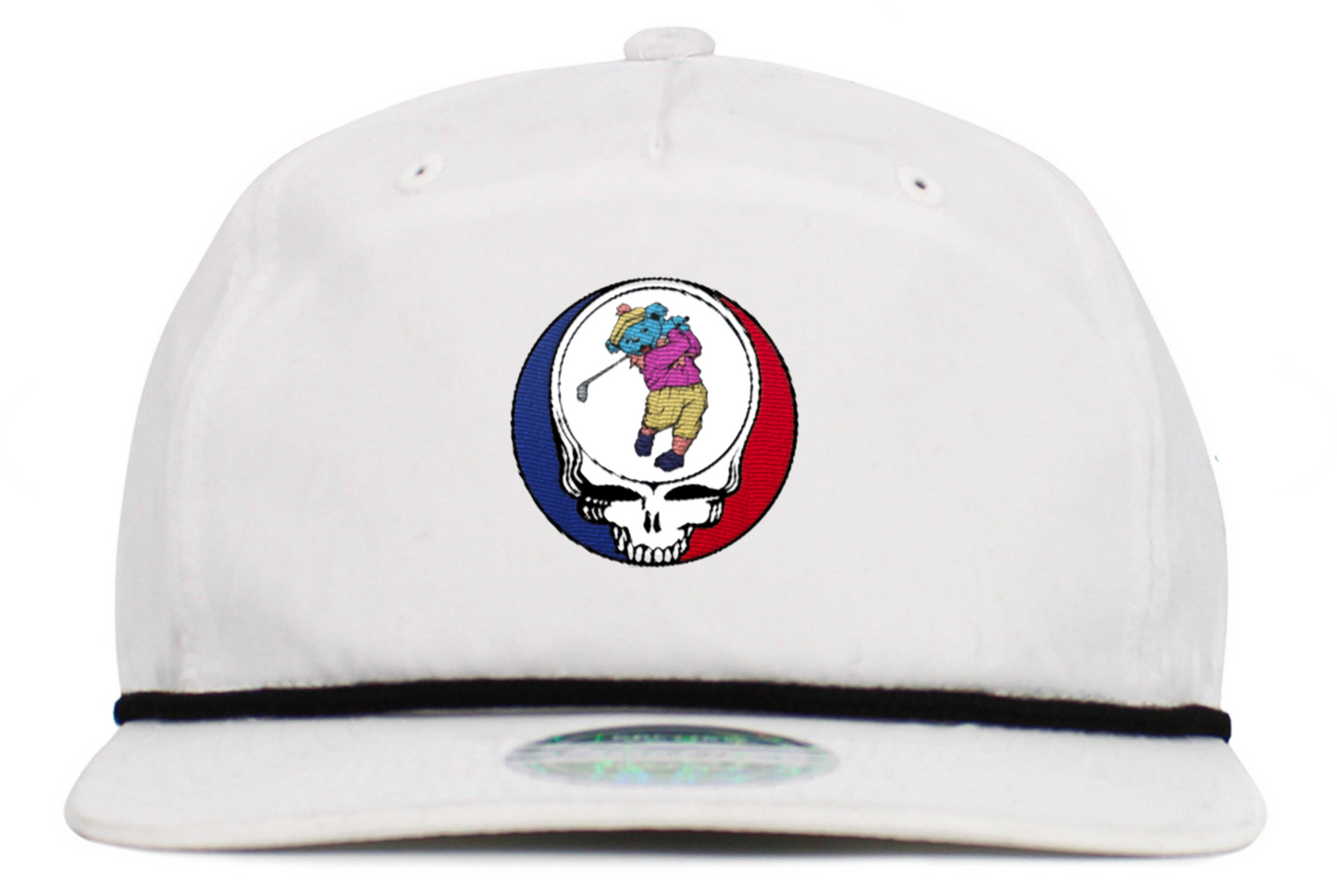 Dancing Bear Golfing Steal Your Face Baseball Hats (5-Panel Brim Rope)