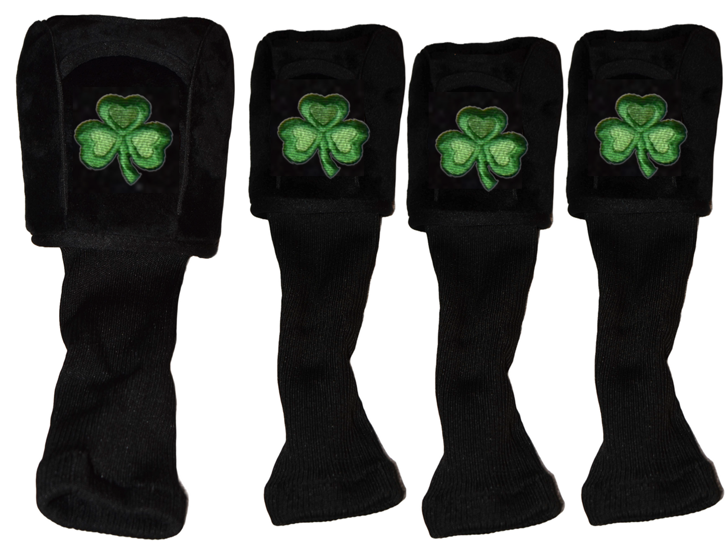 Shamrock Golf Head Cover Selection, Full Front View