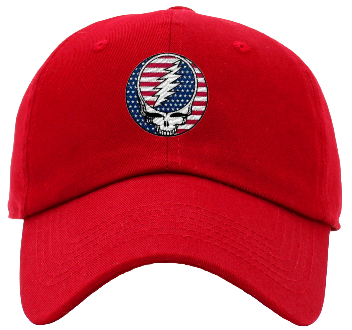 American Flag Steal Your Face Low Profile Baseball Hats