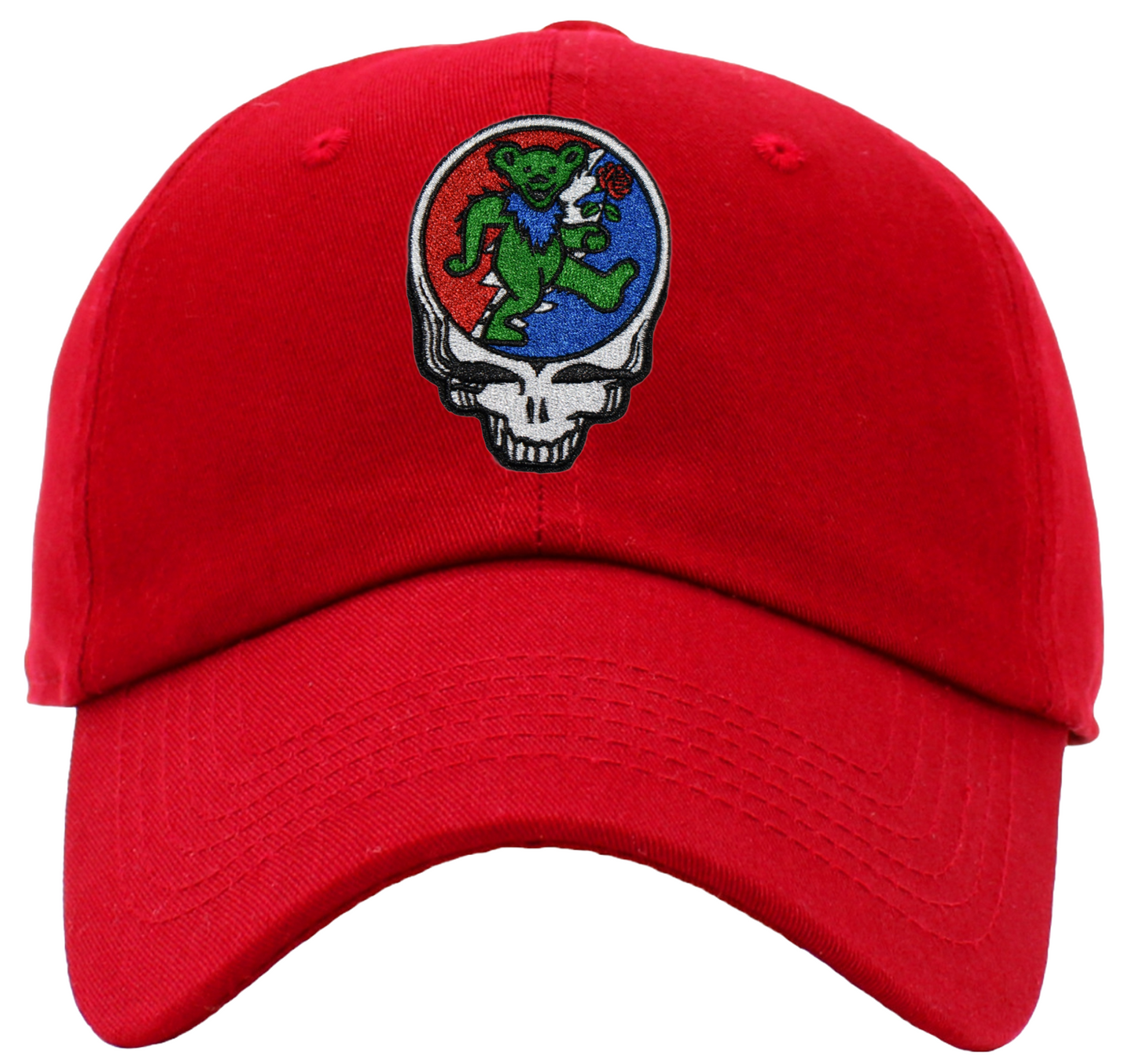 Dancing Bear Holding Rose Steal Your Face Low Profile Baseball Hats