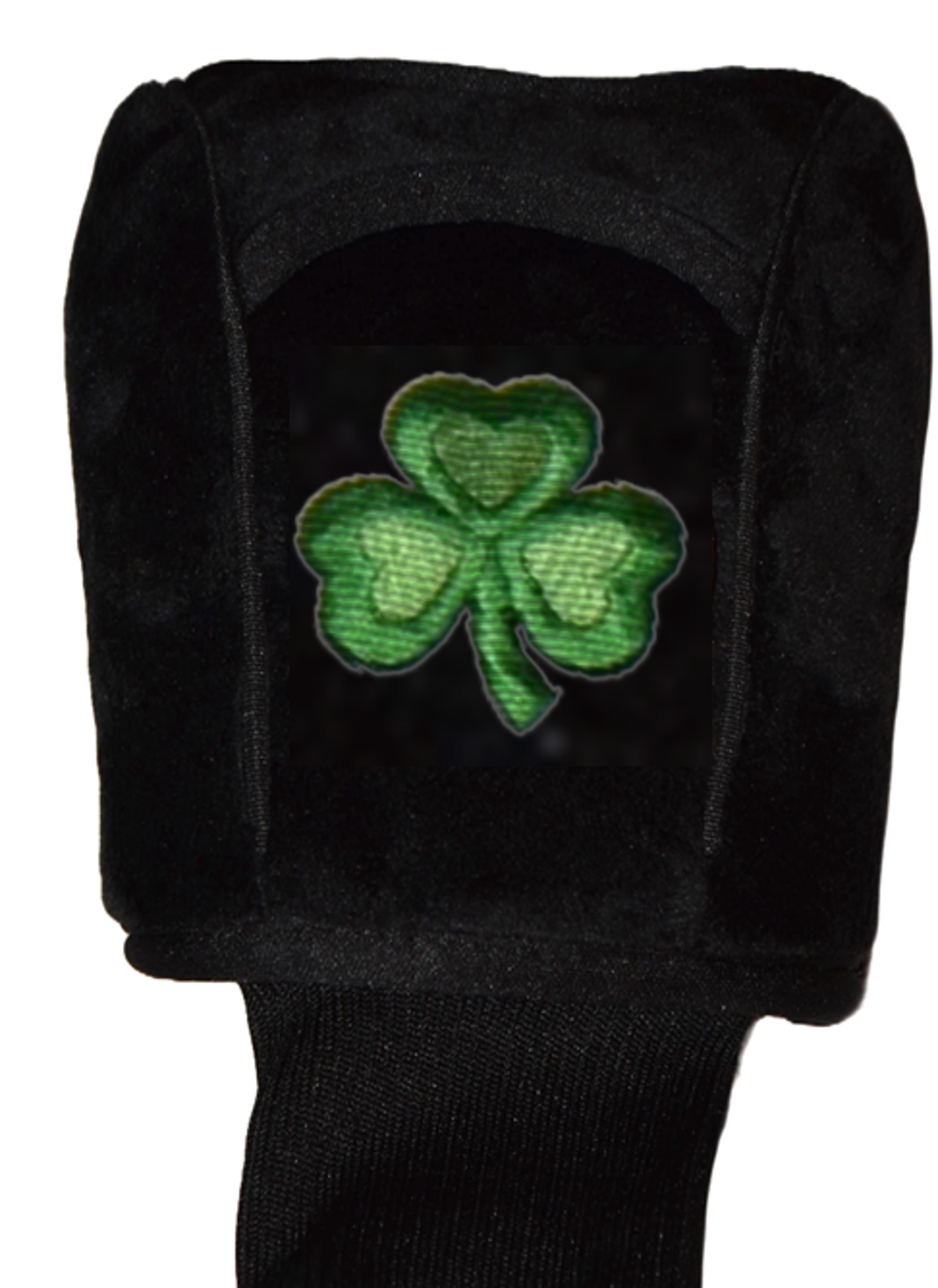 Irish Shamrock Golf Head Cover, Driver, Front Close-Up View