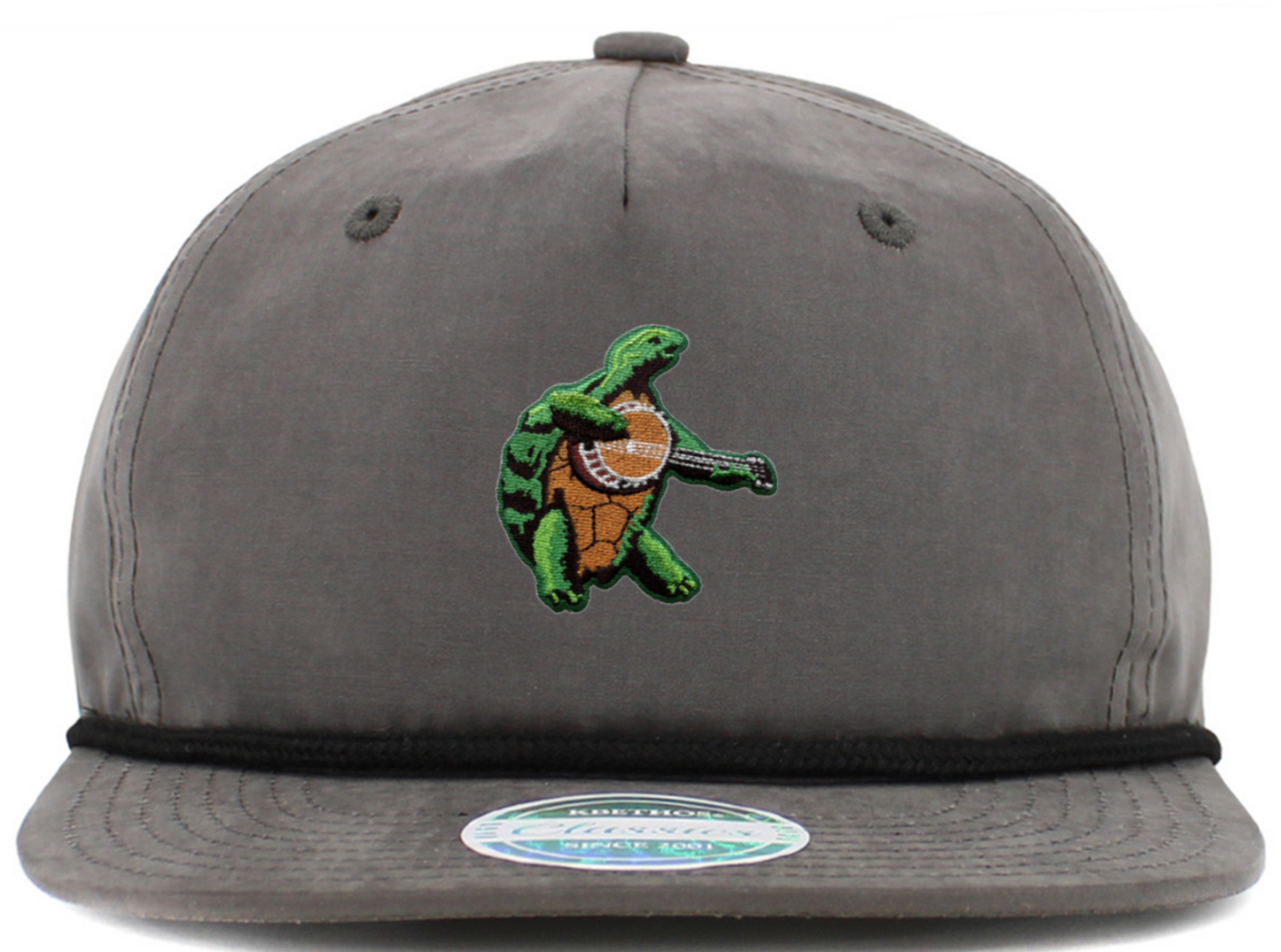 Terrapin Playing Banjo Baseball Hats (5-Panel Brim Rope)