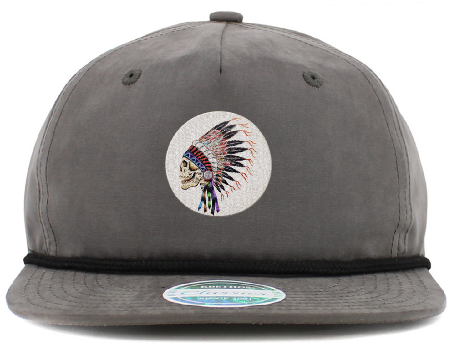 Indian Skull Deadhead Baseball Hats (5-Panel Brim Rope)