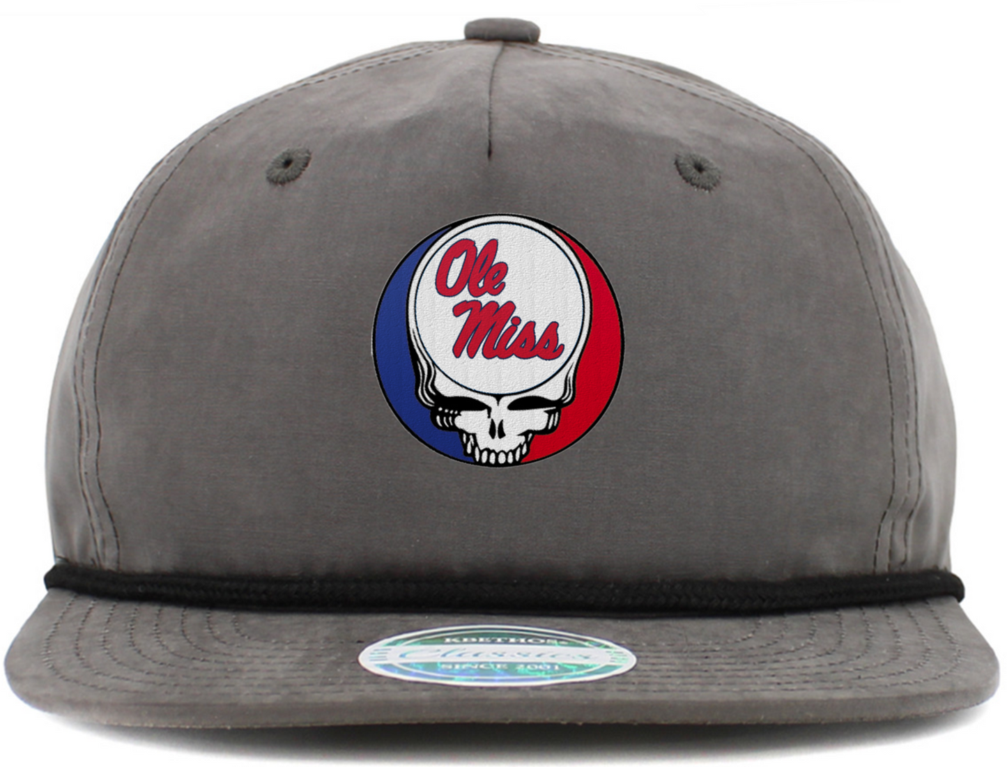 Mississippi U Steal Your Face Baseball Hat with Brim Rope