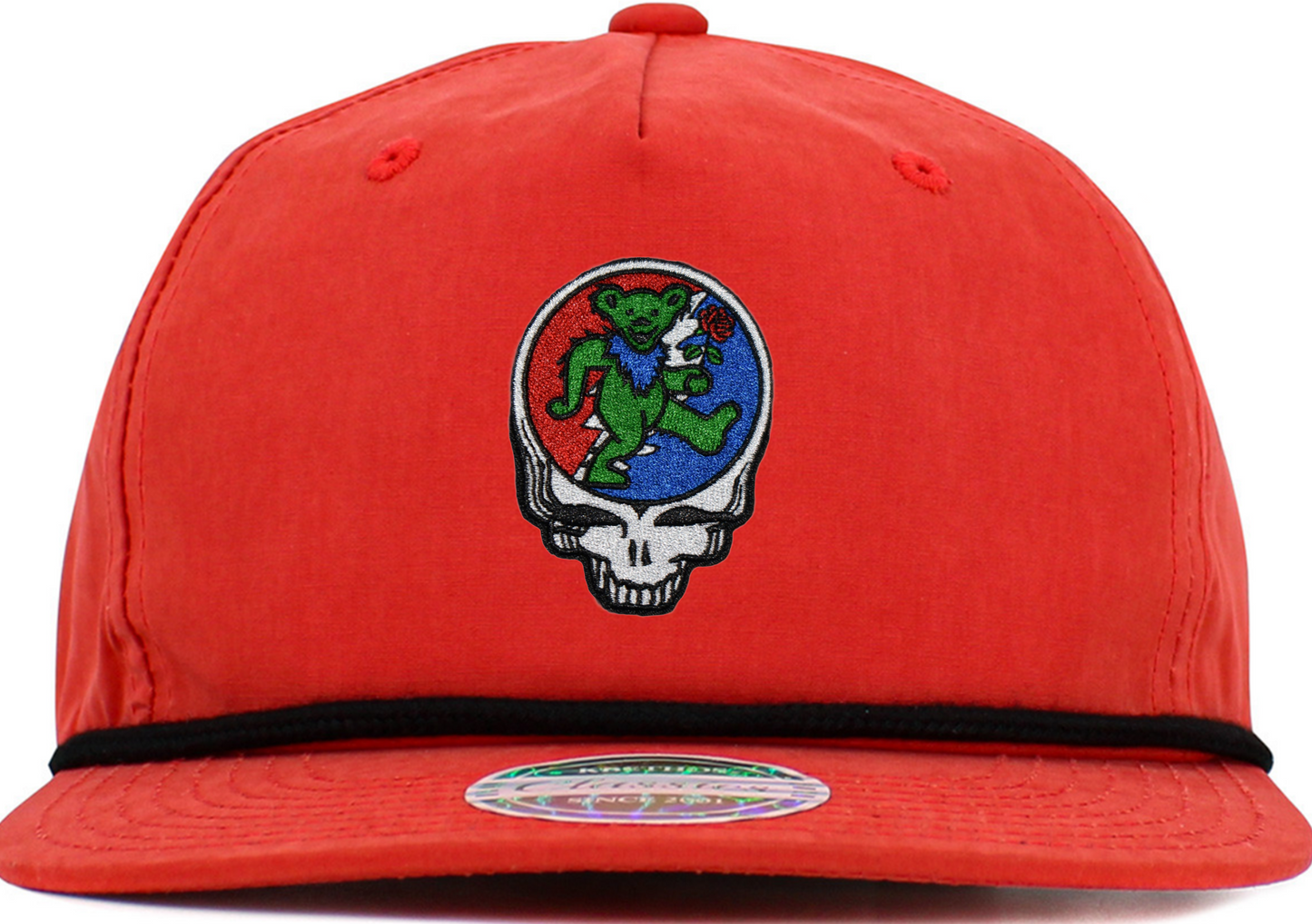Dancing Bear Holding Rose Steal Your Face Baseball Hats (5-Panel Brim Rope)