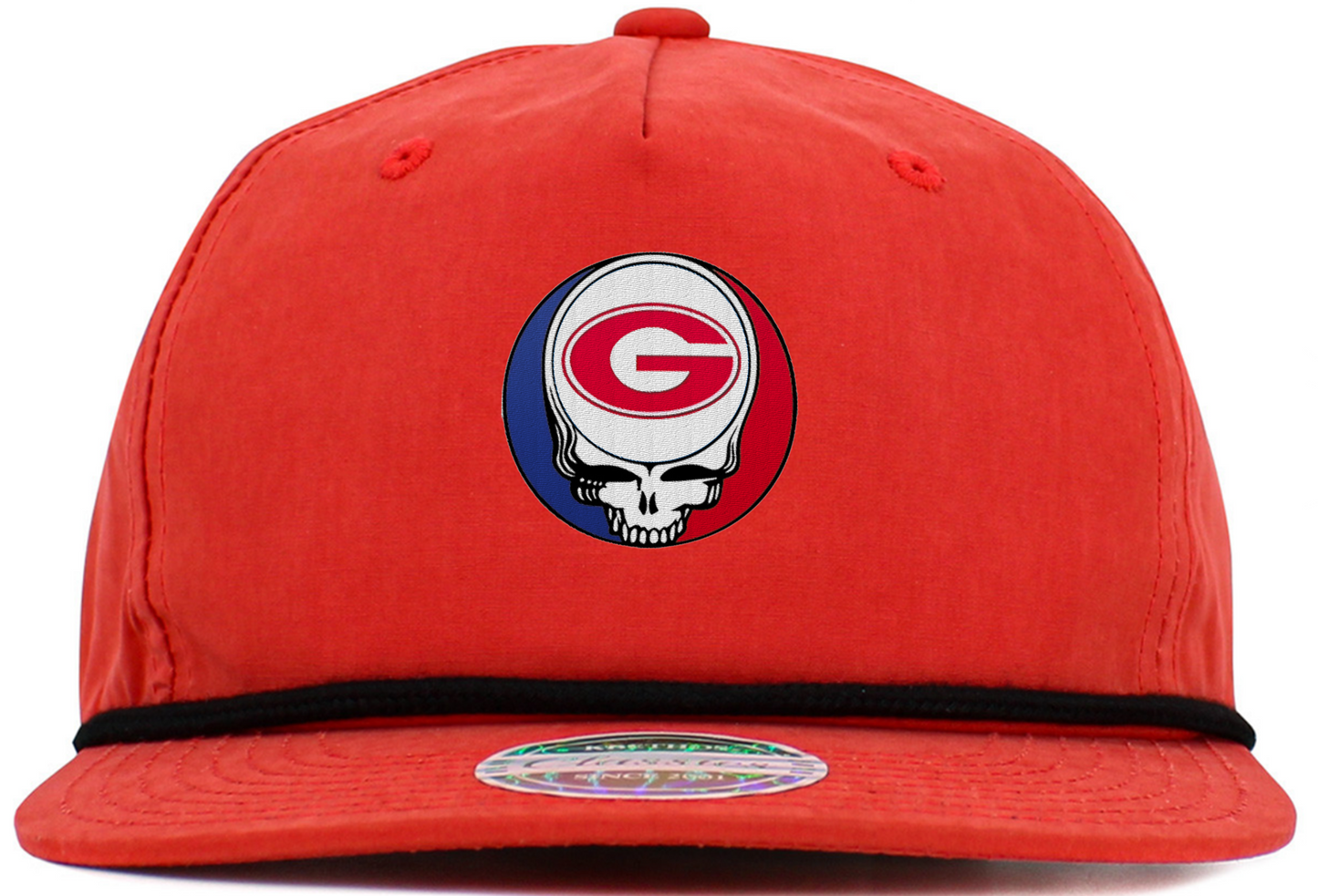 Georgia U Steal Your Face Baseball Hat with Brim Rope