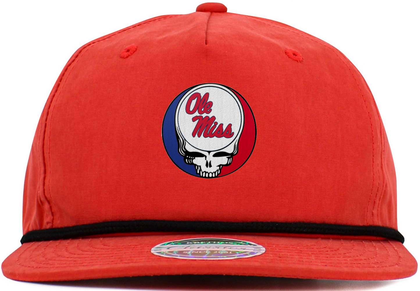 Mississippi U Steal Your Face Baseball Hat with Brim Rope