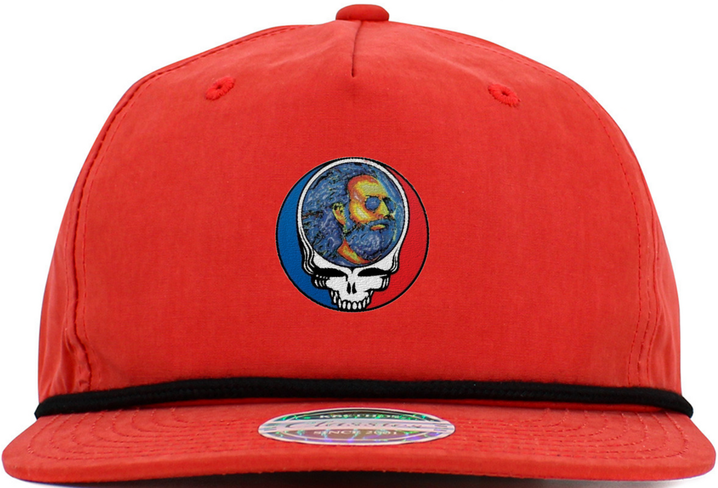 Jerry Garcia Fluid Steal Your Face Baseball Hats (5-Panel Brim Rope)