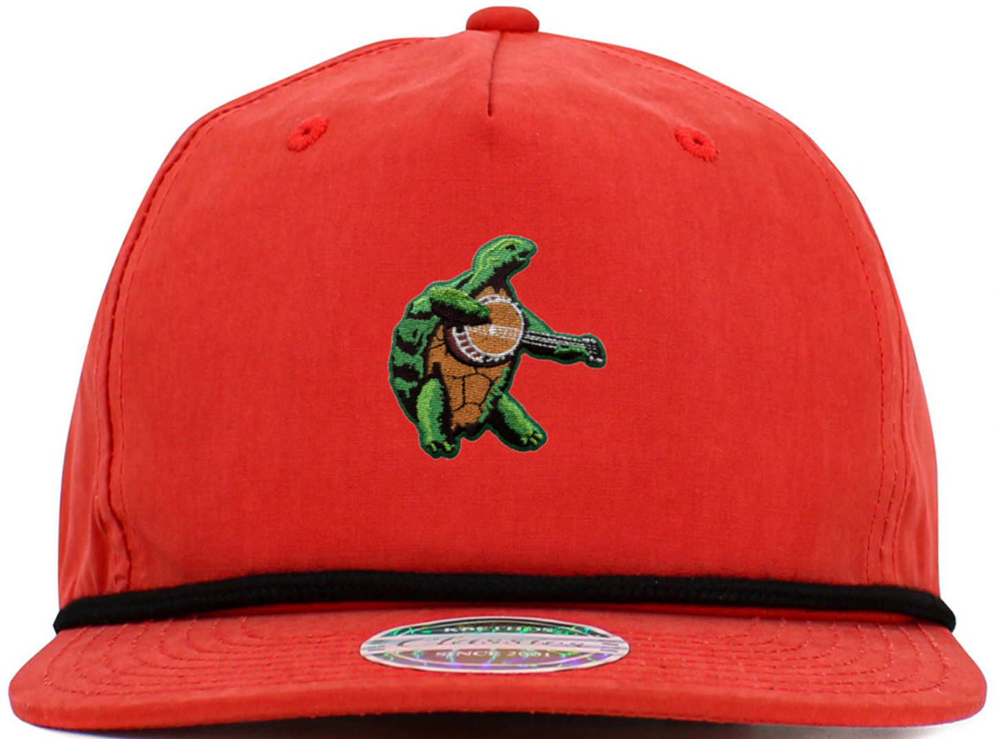 Terrapin Playing Banjo Baseball Hats (5-Panel Brim Rope)