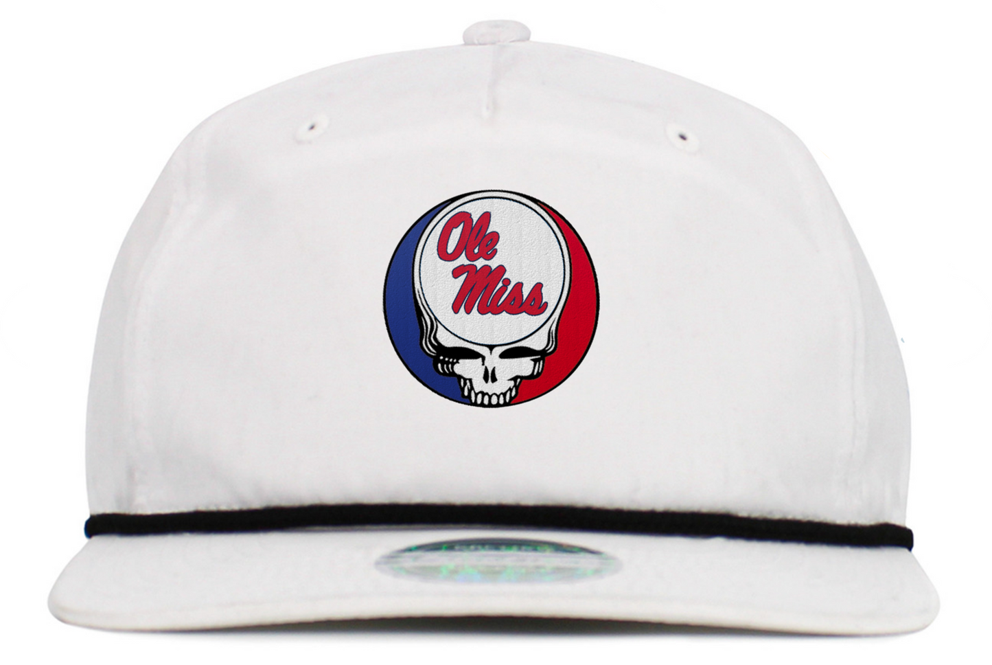 Mississippi U Steal Your Face Baseball Hat with Brim Rope