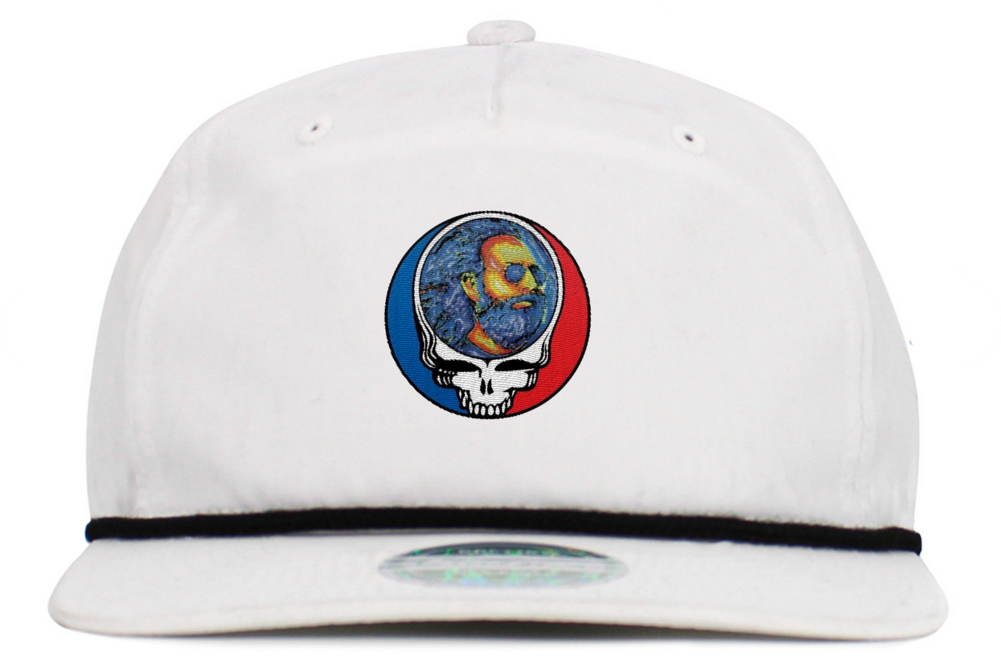 Jerry Garcia Fluid Steal Your Face Baseball Hats (5-Panel Brim Rope)