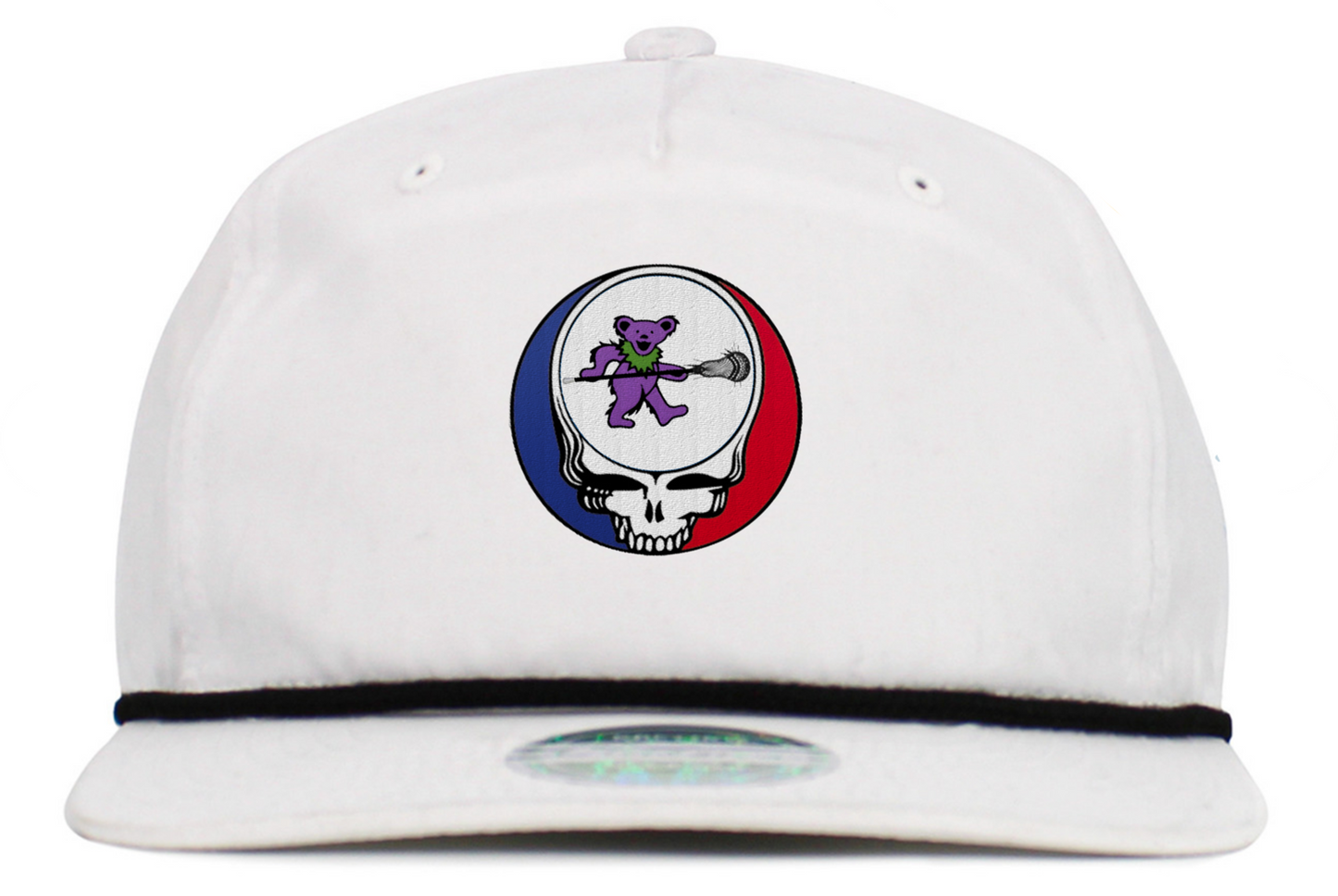 Dancing Bear Holding Lacrosse Stick Steal Your Face Baseball Hats (5-Panel Brim Rope)