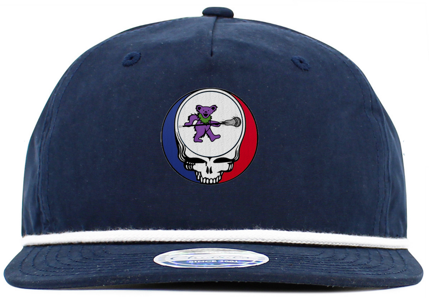 Dancing Bear Holding Lacrosse Stick Steal Your Face Baseball Hats (5-Panel Brim Rope)