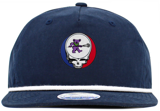 Dancing Bear Holding Lacrosse Stick Steal Your Face Baseball Hats (5-Panel Brim Rope)