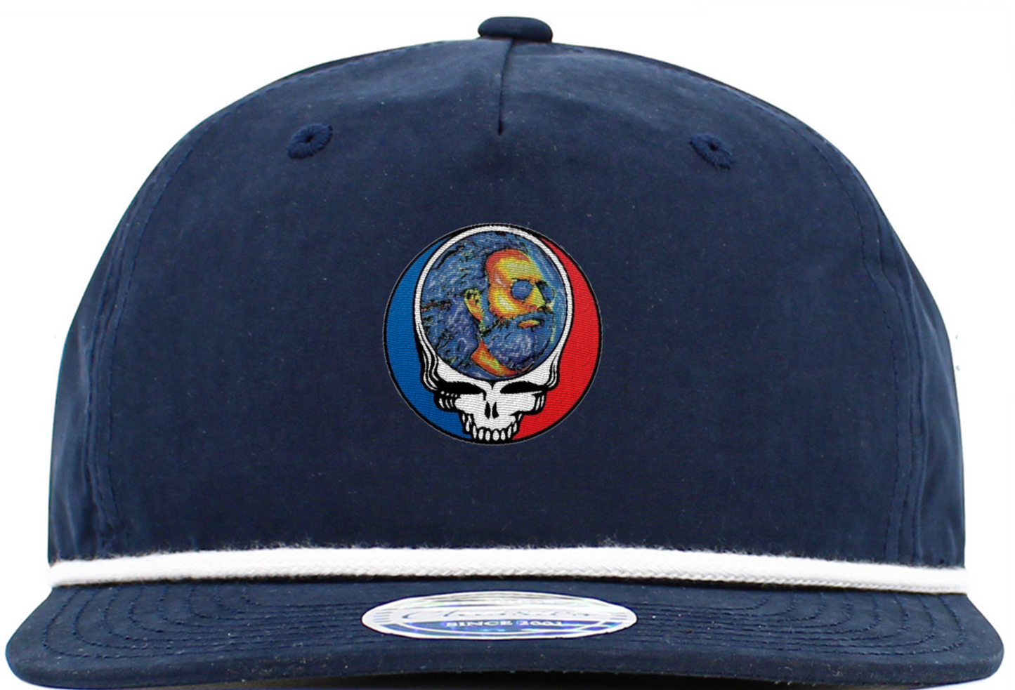 Jerry Garcia Fluid Steal Your Face Baseball Hats (5-Panel Brim Rope)