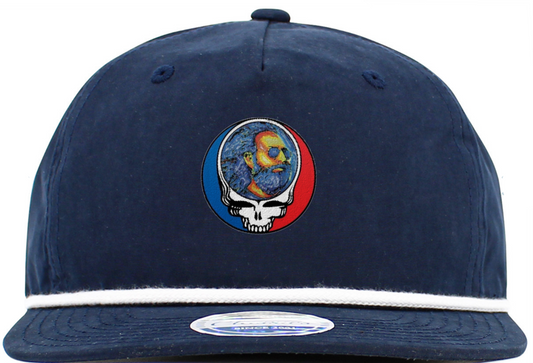 Jerry Garcia Fluid Steal Your Face Baseball Hats (5-Panel Brim Rope)