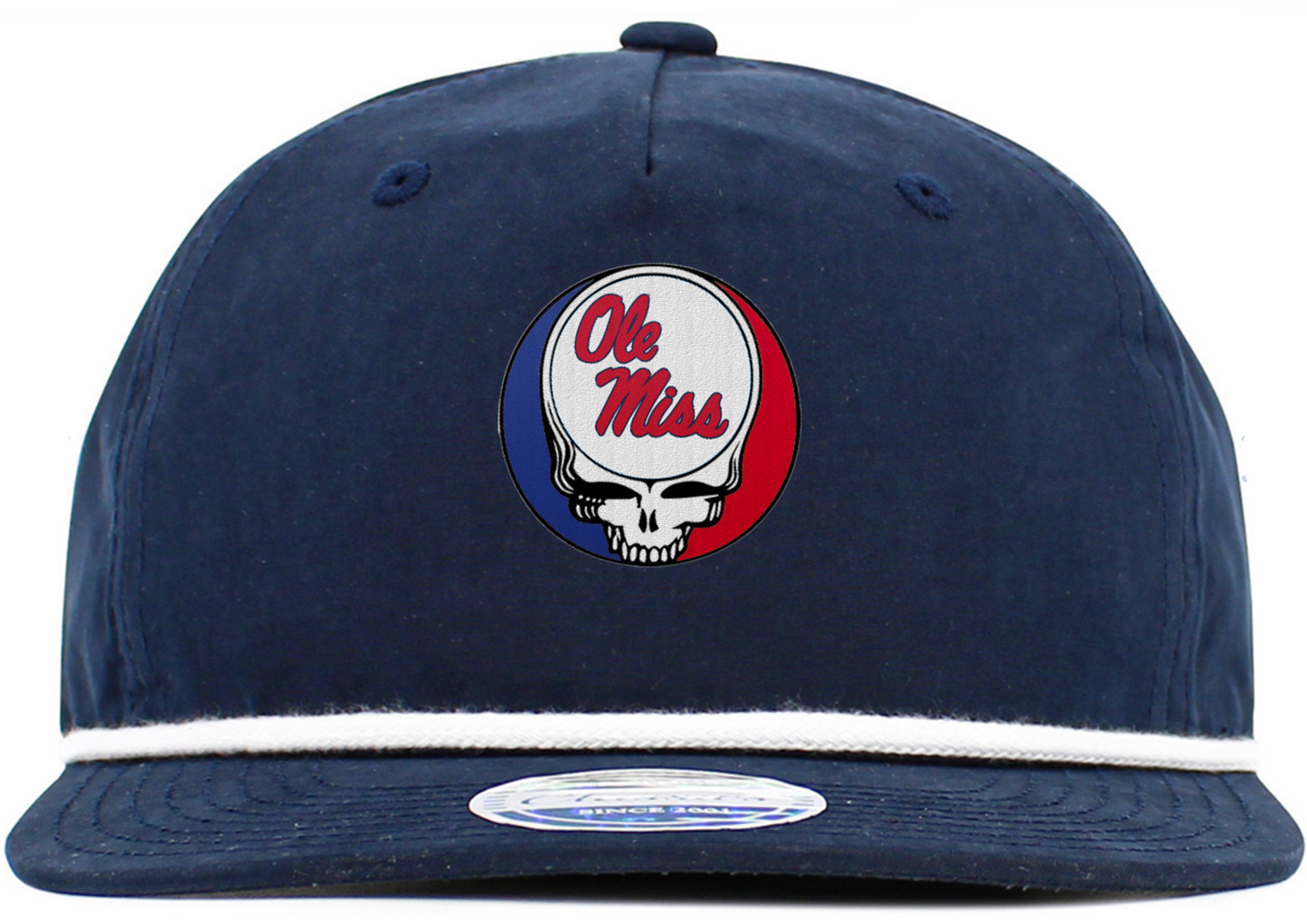 Mississippi U Steal Your Face Baseball Hat with Brim Rope