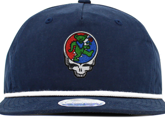 Dancing Bear Holding Rose Steal Your Face Baseball Hats (5-Panel Brim Rope)