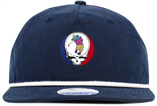 Dancing Bear Golfing Steal Your Face Baseball Hat with Brim Rope