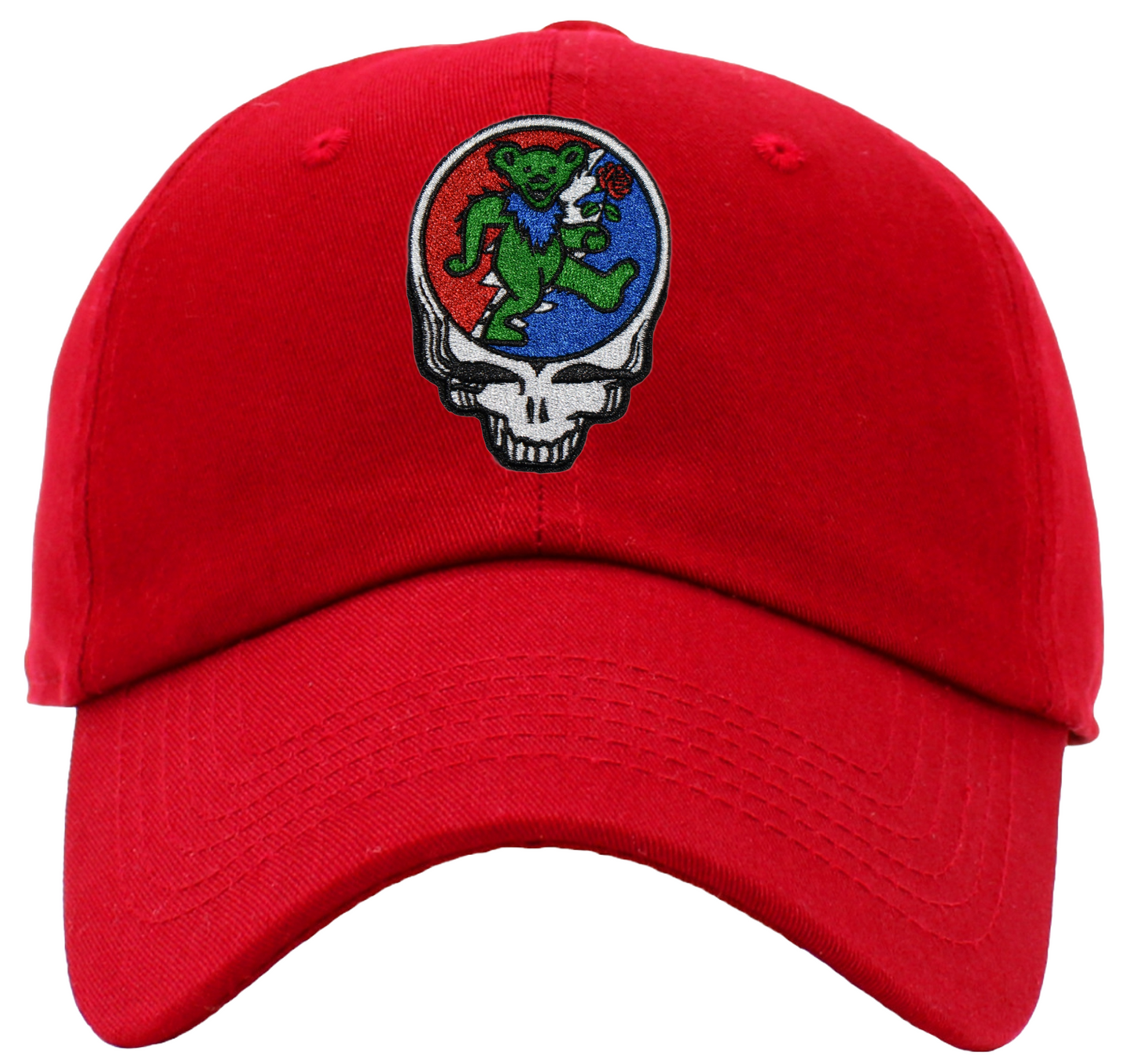 Dancing Bear with Rose Steal Your Face Baseball Hat