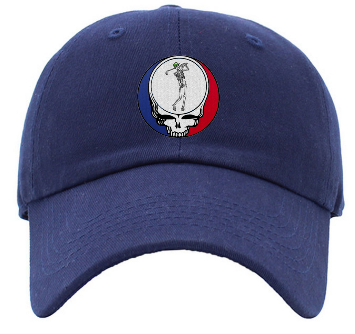 Skeleton Golfing Steal Your Face Low Profile Baseball Hats