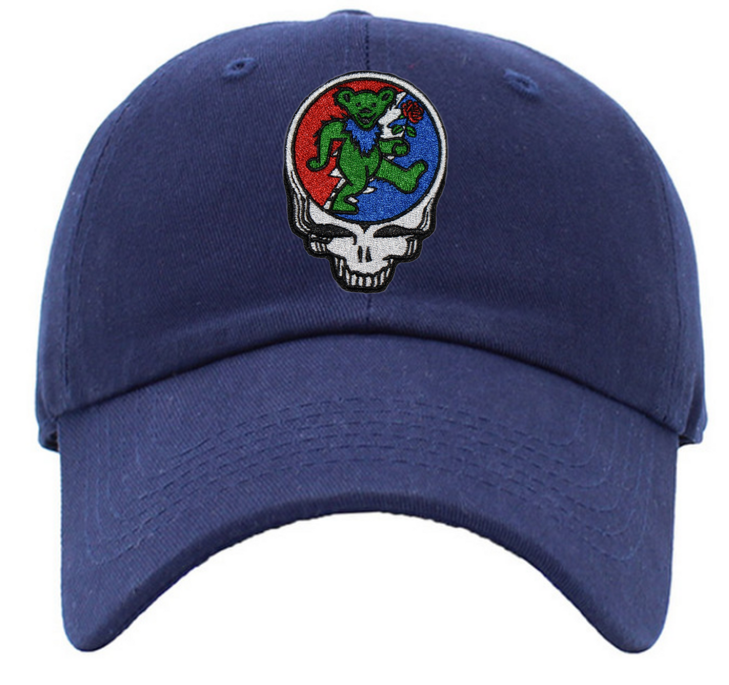 Dancing Bear Holding Rose Steal Your Face Low Profile Baseball Hats