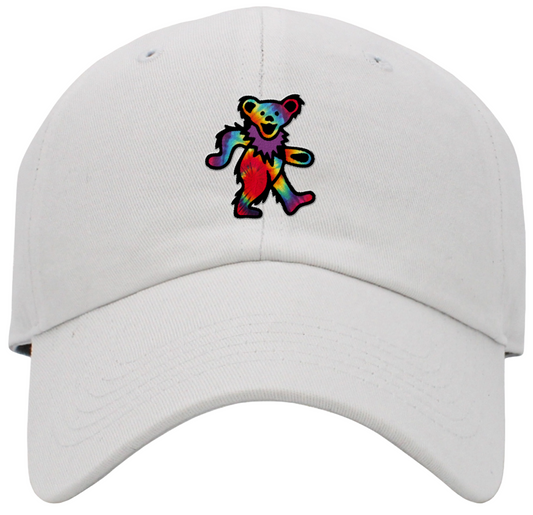 Dancing Bear Tie Dye Low Profile Baseball Hats