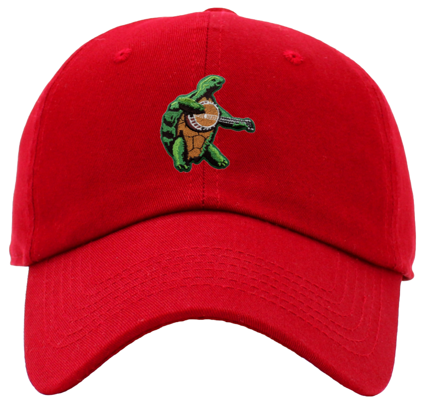 Terrapin Playing Banjo Low Profile Baseball Hats