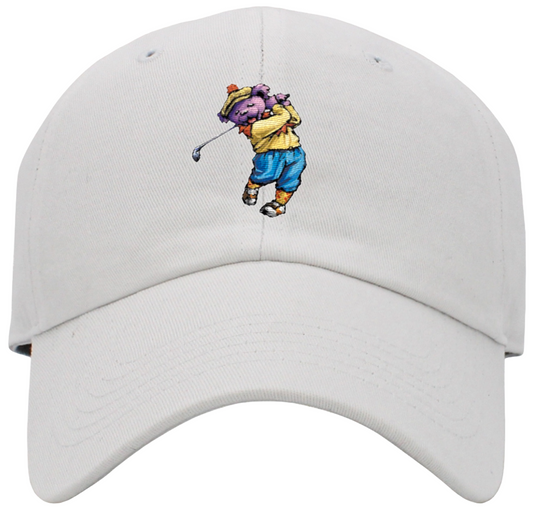 Dancing Bear Playing Golf Baseball Hat