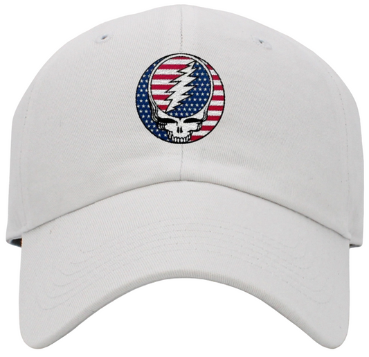 American Flag Steal Your Face Low Profile Baseball Hats