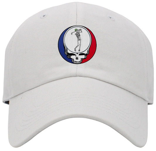 Skeleton Golfing Steal Your Face Low Profile Baseball Hats