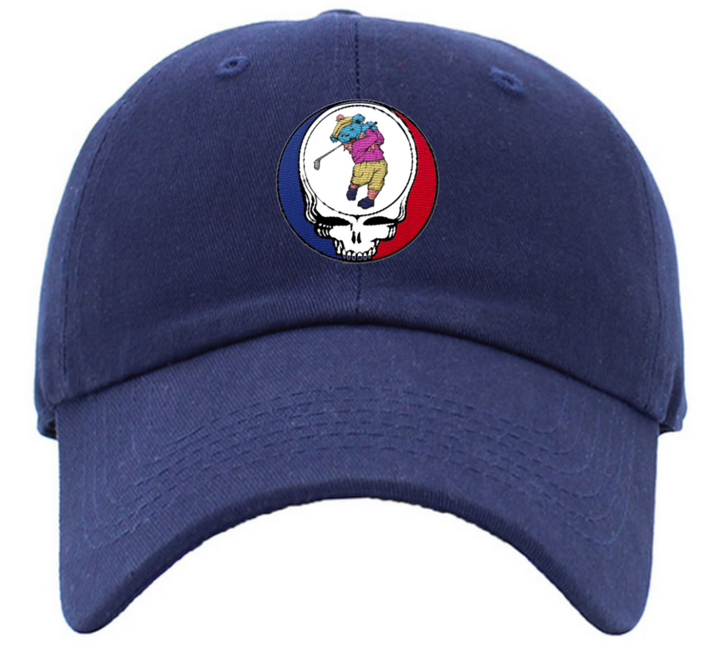 Dancing Bear Golfing Steal Your Face Baseball Hat