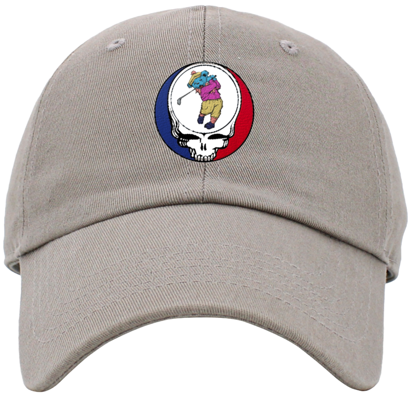 Dancing Bear Golfing Steal Your Face Baseball Hat