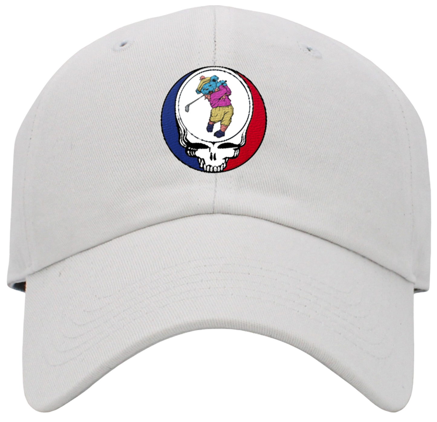 Dancing Bear Golfing Steal Your Face Baseball Hat