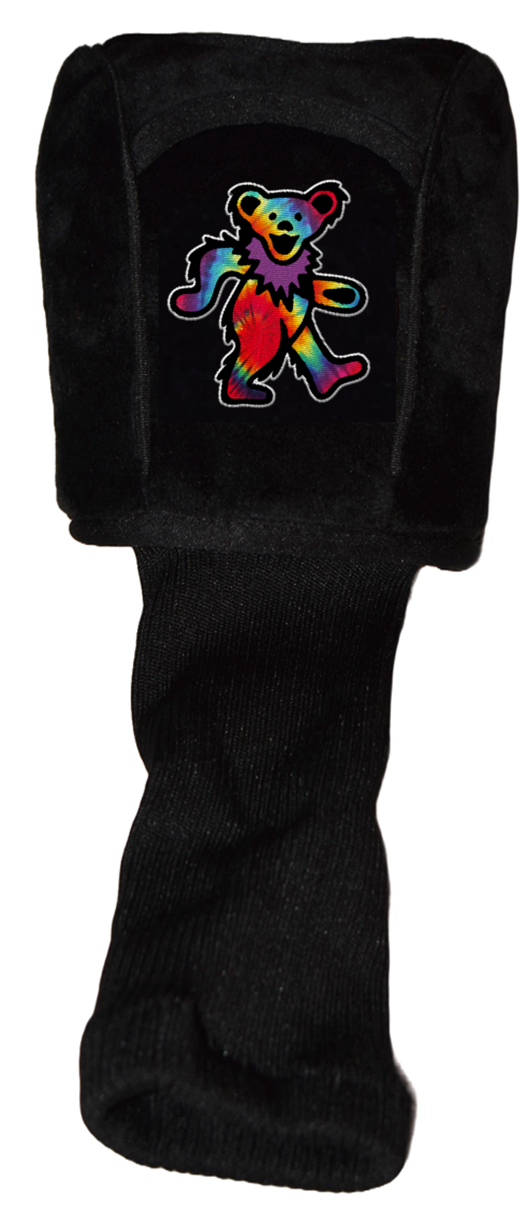 Dancing Bear Tie Dye Golf Head Cover, Driver, Full Front View