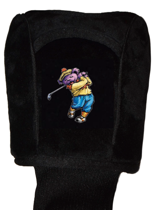 Dancing Bear Golfing Golf Head Cover, Driver, Front Close-Up View