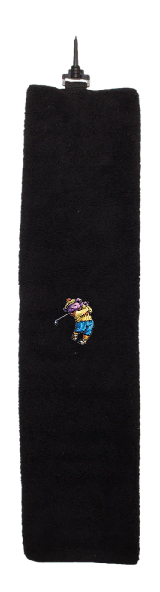 Dancing Bear Playing Golf Tri-Fold Golf Towel